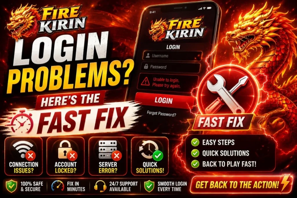 Fire Kirin Login Problems? Here’s the Fast Fix (2026 Guide)